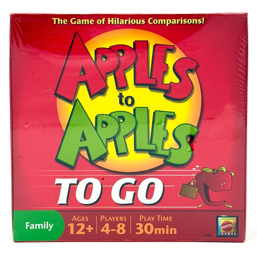 Apples to Apples To Go Card Game Mattel Games N1386 New Sealed Family Party Game
